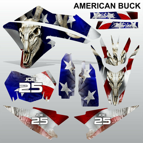 Yamaha WR 250X 250R 2008-2015 AMERICAN BUCK motocross decals set MX graphics kit