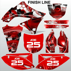 Kawasaki KXF 450 2009-2011 FINISH LINE motocross decals set MX graphics kit