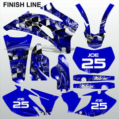 Yamaha WR 250F 2007-2013 FINISH LINE motocross race decals set MX graphics kit