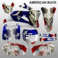 Yamaha YZF 250 450 2006-2007 AMERICAN BUCK motocross decals set MX graphics kit