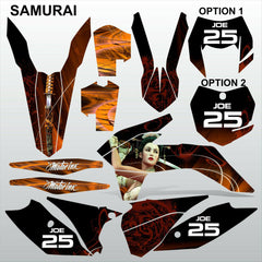 KTM EXC 2014 SAMURAI  motocross racing decals set MX graphics stripe kit