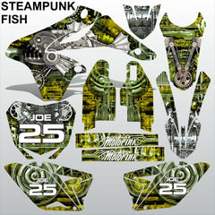 Suzuki RMZ 250 2010-2018 STEAMPUNK FISH motocross racing decals set MX graphics