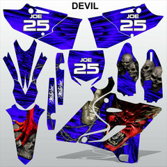 Yamaha YZ 125 250 2015-2017 DEVIL PUNISHER motocross racing decals MX graphics