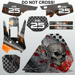 Honda XR 250 1986-1995 DO NOT CROSS motocross racing decals set MX graphics kit