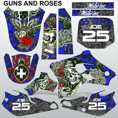 Yamaha YZ 80 1993-2001 GUNS AND ROSES motocross decals set MX graphics kit