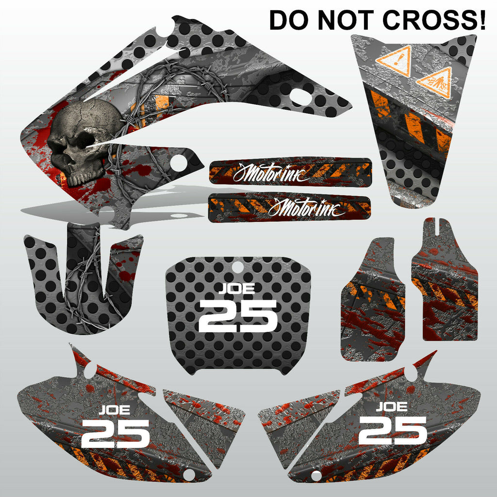 Honda CR125 CR250 2002-2007 DO NOT CROSS motocross decals set MX graphics kit