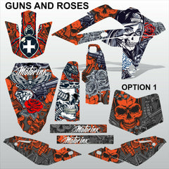 HUSQVARNA 250 450 510 2008-2010 GUNS AND ROSES motocross decals set MX graphics