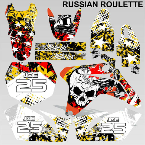 Suzuki RMZ 450 2006 RUSSIAN ROULETTE motocross racing decals set MX graphics kit