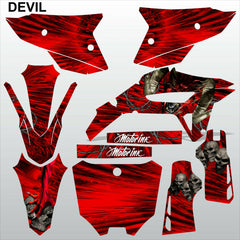 HONDA CRF 450R 2021 DEVIL motocross racing decals set MX graphics stripes kit