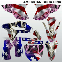 HONDA CRF 450R 2021 AMERICAN BUCK PINK motocross racing decals set MX graphics