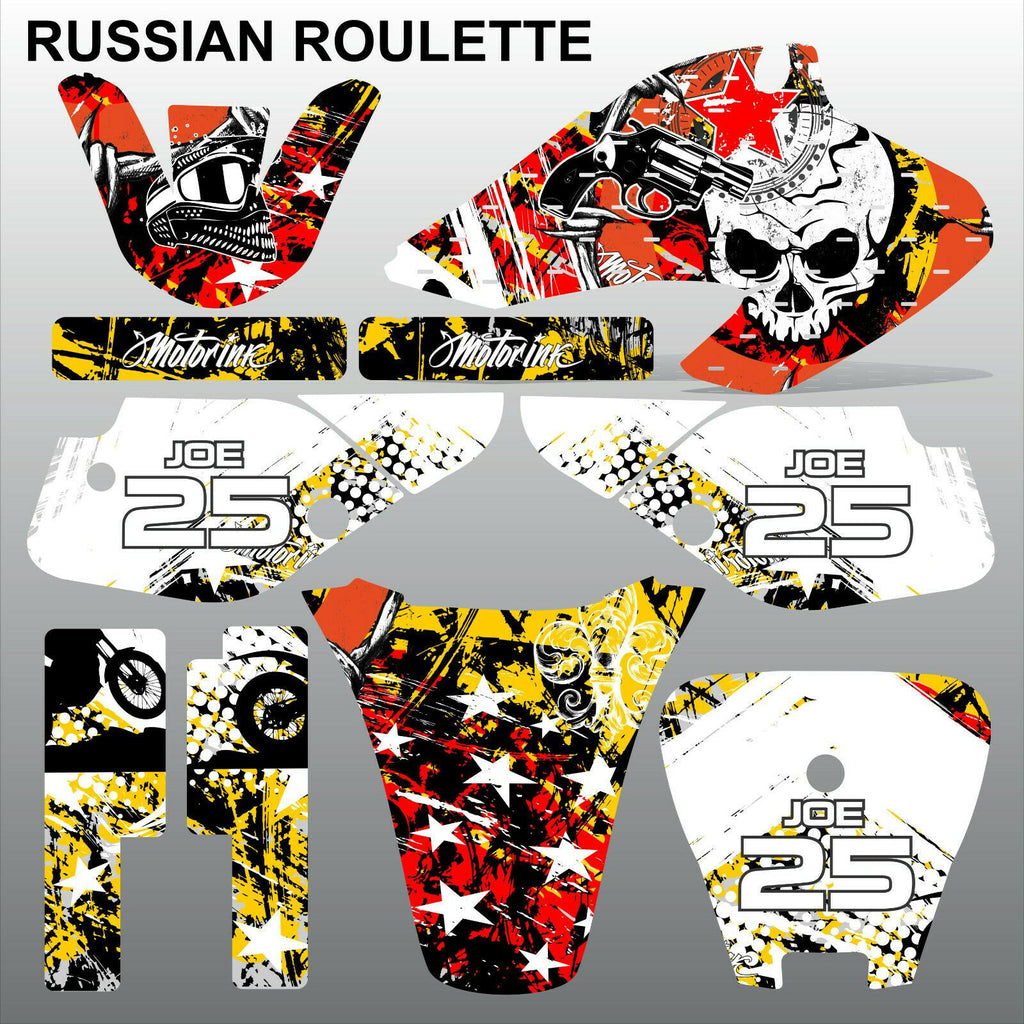 Honda XR 70 2001-2003 RUSSIAN ROULETTE race motocross decals set MX graphics kit