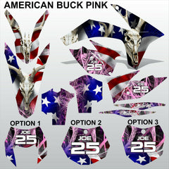 KTM EXC 2012 2013 XC 2011 AMERICAN BUCK PINK motocross decals set MX graphics