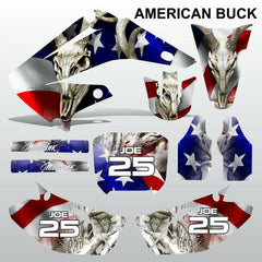 Honda CR125 CR250 2002-2007 AMERICAN BUCK motocross decals set MX graphics kit