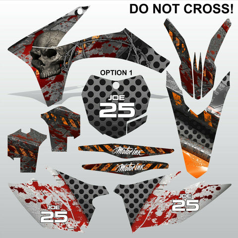 KTM EXC 2012-2013 XC 2011 DO NOT CROSS motocross decals set MX graphics kit