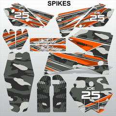 KTM SX 2005-2006 SPIKES motocross racing decals set MX graphics stripes kit