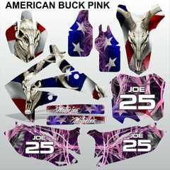 Honda CRF 250 2010-2013 AMERICAN BUCK PINK motocross racing decals set MX kit