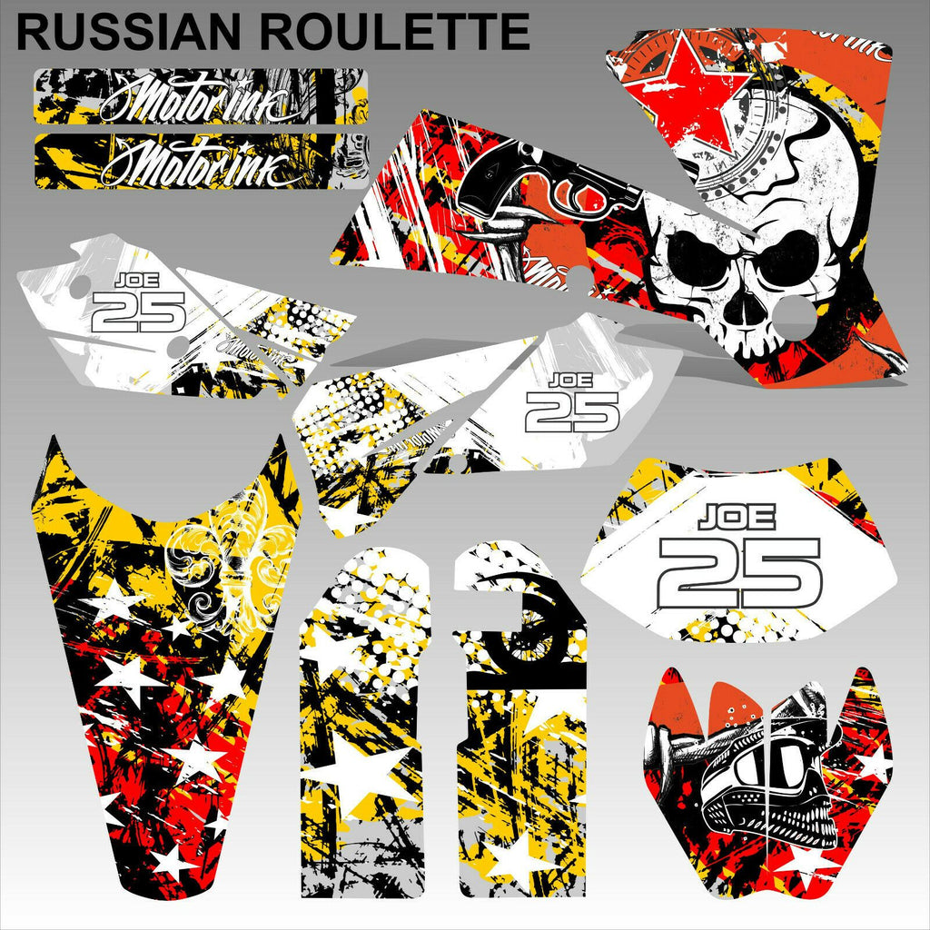 KTM EXC 2004 RUSSIAN ROULETTE motocross decals racing stripes set MX graphics