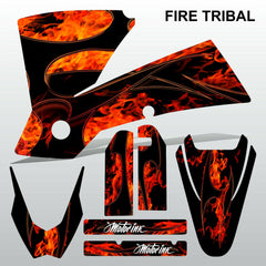 KTM EXC 2003 FIRE TRIBAL  motocross decals racing stripes set MX graphics kit