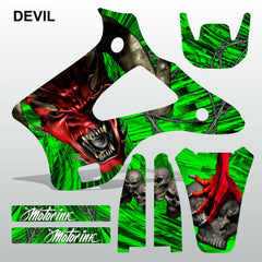 Kawasaki KX 125-250 1994-1998 DEVIL PUNISHER motocross decals set MX graphics