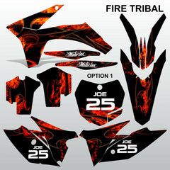 KTM EXC 2012-2013 XC 2011 FIRE TRIBAL motocross decals set MX graphics kit