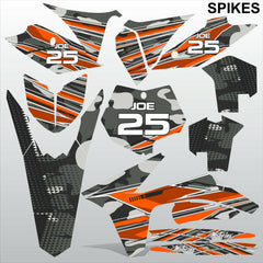 KTM SXF 2011-2012 SPIKES motocross racing decals set MX graphics stripes kit