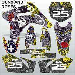 SUZUKI RMZ 450 2007 GUNS AND ROSES motocross racing decals set MX graphics kit