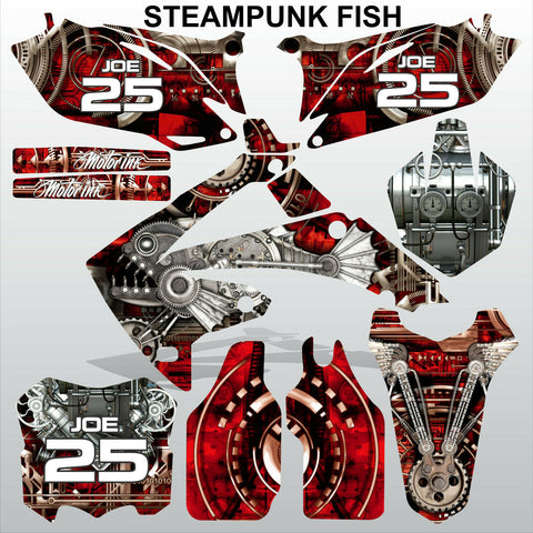 Honda CRF 250 2010-2013 STEAMPUNK FISH racing motocross decals set MX graphics