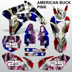 SUZUKI RMZ 450 2007 AMERICAN BUCK PINK motocross racing decals set MX graphics