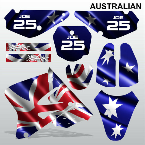 SUZUKI RM 80-85 2000-2018 AUSTRALIAN motocross racing decals set MX graphics
