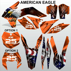 KTM EXC 2014 AMERICAN EAGLE motocross racing decals set MX graphics stripe kit