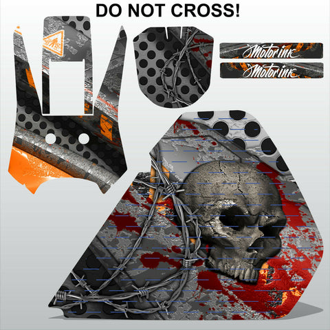 Honda XR 250 1986-1995 DO NOT CROSS motocross racing decals set MX graphics kit