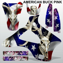 Kawasaki KX125-250 1994-1998 AMERICAN BUCK PINK motocross racing decals set MX