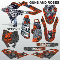 HUSQVARNA CR WR 125 2009-2013 GUNS AND ROSES motocross decals set MX graphics