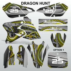 SUZUKI DRZ 400 2002-2012 DRAGON HUNT motocross decals set MX graphics stripe
