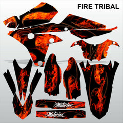 Yamaha YZF 250 450 2014 FIRE TRIBAL race motocross decals set MX graphics kit