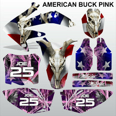 Honda CRF 450 2008 AMERICAN BUCK PINK motocross racing decals set MX graphics