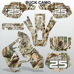 Kawasaki KDX 200 1991-1994 BUCK CAMO motocross racing decals set MX graphics kit