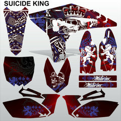 Yamaha YZF 250 2010-2012 SUICIDE KING motocross racing decals set MX graphics