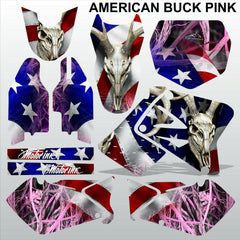 SUZUKI RM 125-250 2001-2009 AMERICAN BUCK PINK motocross decals set MX graphics