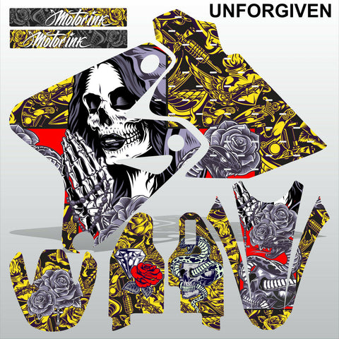 SUZUKI DRZ 400 2002-2020 UNFORGIVEN motocross racing decals set MX graphics kit