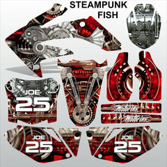 Honda CRF 250 2008-2009 STEAMPUNK FISH racing motocross decals set MX graphics