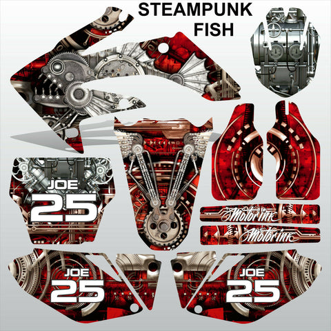 Honda CRF 250 2006-2007 STEAMPUNK FISH racing motocross decals set MX graphics