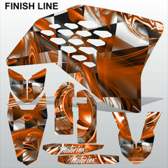 KTM SX 2007-2010 FINISH LINE motocross decals racing stripes set MX graphics kit