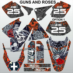 KTM EXC 1998-2000 GUNS AND ROSES motocross decals set MX graphics kit