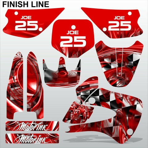 Kawasaki KX 85-100 2001-2012 FINISH LINE motocross decals set MX graphics kit