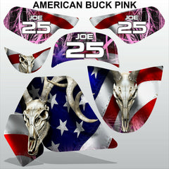 Yamaha PW50 1992-2019 AMERICAN BUCK PINK motocross racing decals set MX graphics