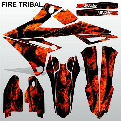 SUZUKI RMZ 450 2018-2021 FIRE TRIBAL motocross racing decals set MX graphics kit