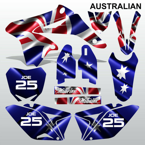 Suzuki RMZ 250 2010-2018 AUSTRALIAN flag motocross racing decals set MX graphics
