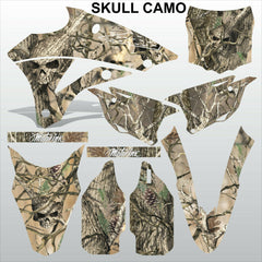 Kawasaki KX 85-100 2014-2020 SKULL CAMO motocross racing decals MX graphics kit