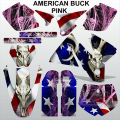 KTM SX 1998-2000 AMERICAN BUCK PINK motocross racing decals set MX graphics kit